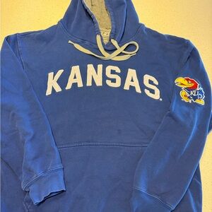 Kansas Blue Hoodie with Jayhawks Logo